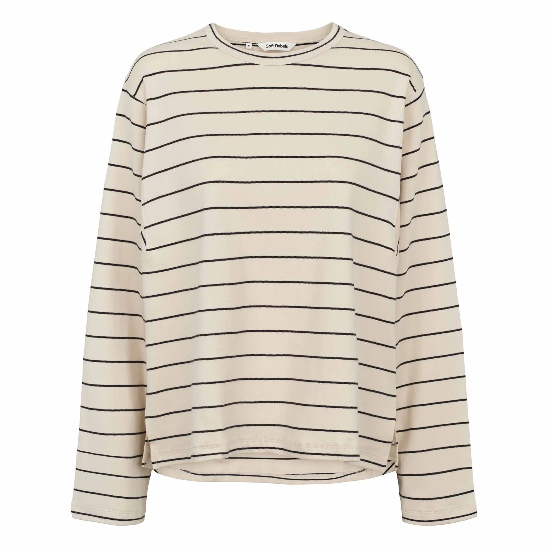 SRHella Striped LS T-shirt GOTS - Whitecap Gray