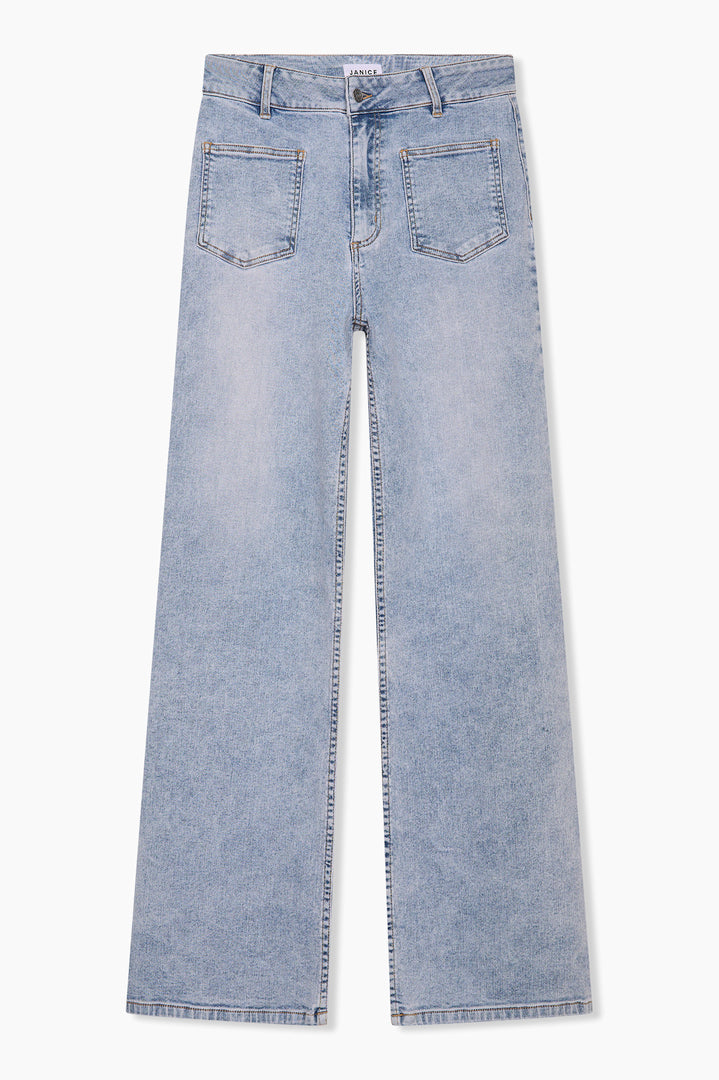 High rise flared jeans dames jagger blauw 202