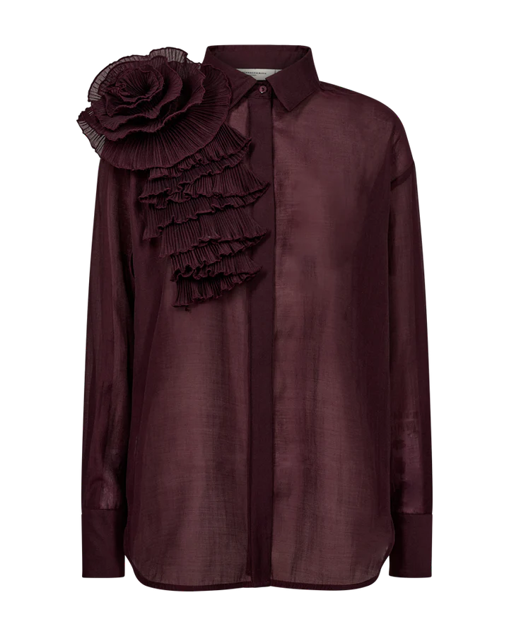 CMBLUEBELL - SHIRT WITH ROSE IN RED